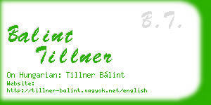 balint tillner business card
