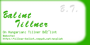 balint tillner business card